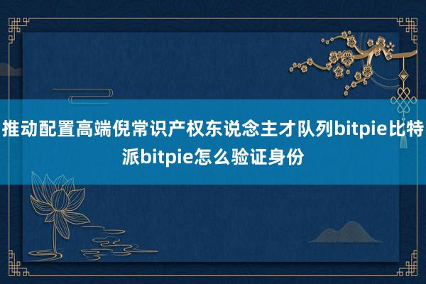 推动配置高端倪常识产权东说念主才队列bitpie比特派bitpie怎么验证身份