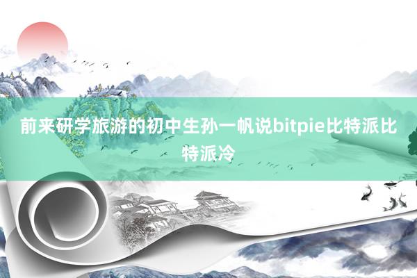 前来研学旅游的初中生孙一帆说bitpie比特派比特派冷