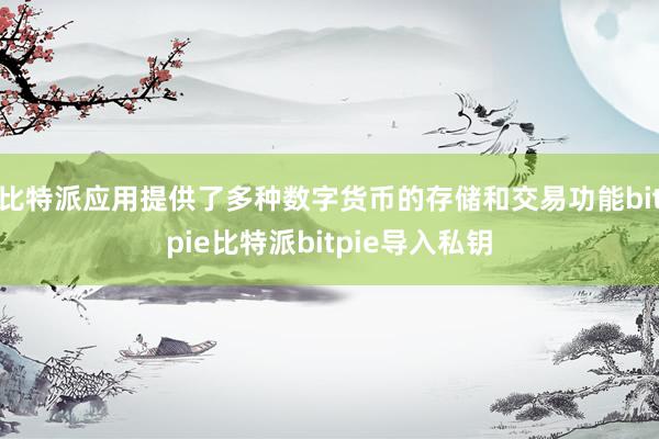 比特派应用提供了多种数字货币的存储和交易功能bitpie比特派bitpie导入私钥