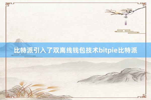 比特派引入了双离线钱包技术bitpie比特派