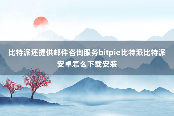 比特派还提供邮件咨询服务bitpie比特派比特派安卓怎么下载安装