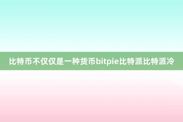 比特币不仅仅是一种货币bitpie比特派比特派冷