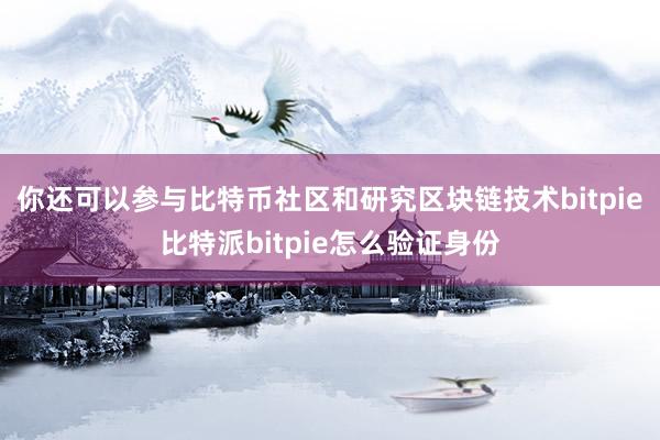 你还可以参与比特币社区和研究区块链技术bitpie比特派bitpie怎么验证身份