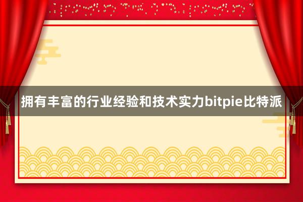 拥有丰富的行业经验和技术实力bitpie比特派