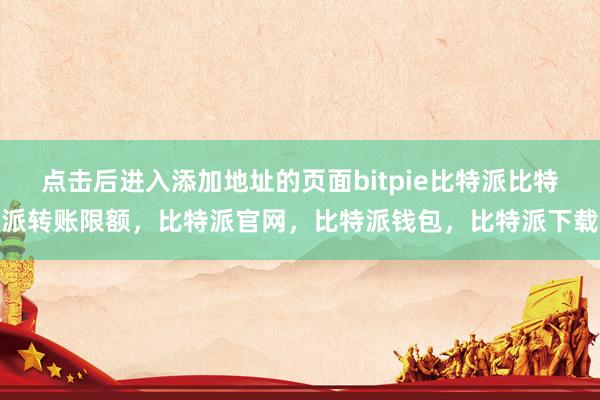 点击后进入添加地址的页面bitpie比特派比特派转账限额，比特派官网，比特派钱包，比特派下载