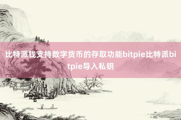 比特派钱支持数字货币的存取功能bitpie比特派bitpie导入私钥