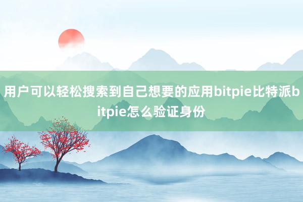 用户可以轻松搜索到自己想要的应用bitpie比特派bitpie怎么验证身份