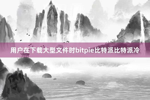 用户在下载大型文件时bitpie比特派比特派冷