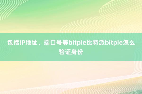 包括IP地址、端口号等bitpie比特派bitpie怎么验证身份