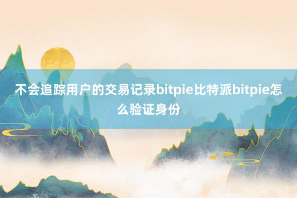 不会追踪用户的交易记录bitpie比特派bitpie怎么验证身份