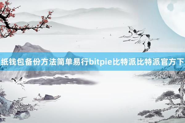 纸钱包备份方法简单易行bitpie比特派比特派官方下