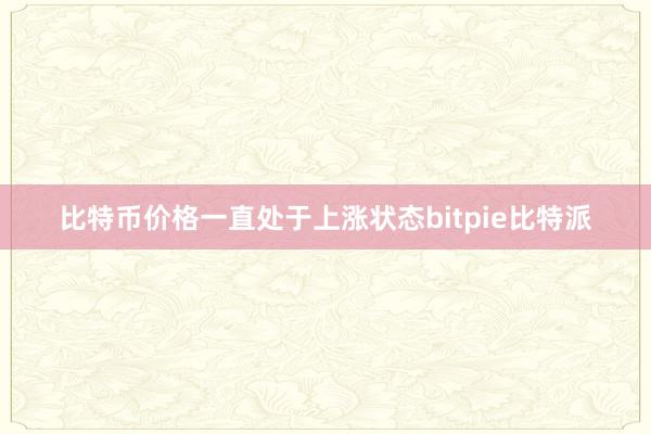 比特币价格一直处于上涨状态bitpie比特派