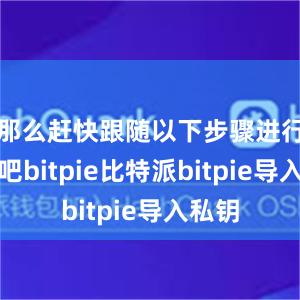 那么赶快跟随以下步骤进行下载吧bitpie比特派bitpie导入私钥