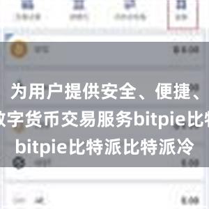 为用户提供安全、便捷、高效的数字货币交易服务bitpie比特派比特派冷