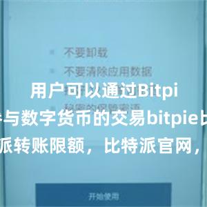 用户可以通过Bitpie钱包参与数字货币的交易bitpie比特派比特派转账限额，比特派官网，比特派钱包，比特派下载