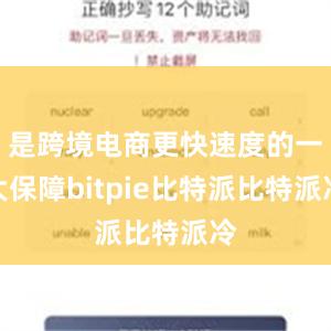 是跨境电商更快速度的一大保障bitpie比特派比特派冷