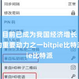 目前已成为我国经济增长的重要动力之一bitpie比特派