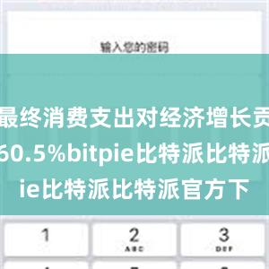 最终消费支出对经济增长贡献率为60.5%bitpie比特派比特派官方下