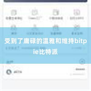 受到了庸碌的温雅和维持bitpie比特派