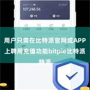 用户只需在比特派官网或APP上聘用充值功能bitpie比特派