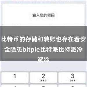 比特币的存储和转账也存在着安全隐患bitpie比特派比特派冷